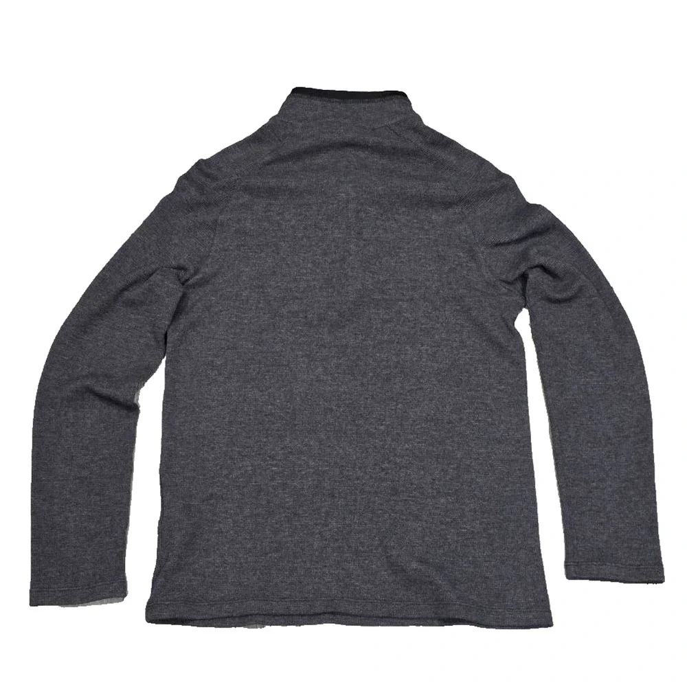 Track & field Quarter‎ Zip Sweater Y2K Mens Heather gray Small A004658